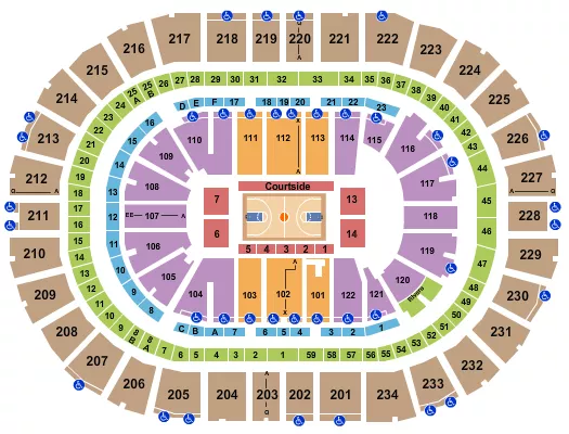 BASKETBALL 2 Seating Map Seating Chart