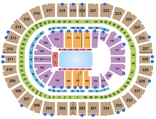 DISNEY ON ICE 2 Seating Map Seating Chart