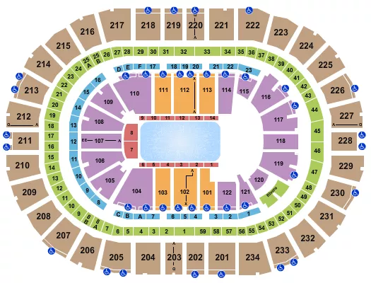 DISNEY ON ICE 2 Seating Map Seating Chart