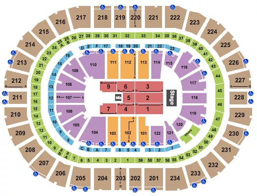 ENDSTAGE 7 Seating Map Seating Chart