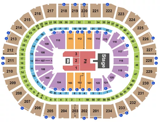 ENDSTAGE GA PIT W CATWALK Seating Map Seating Chart