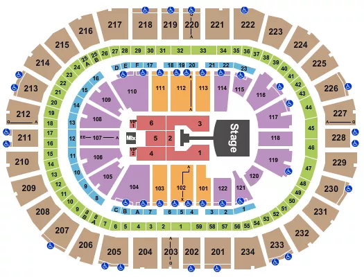 JONAS BROTHERS Seating Map Seating Chart