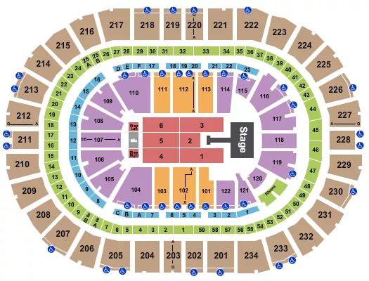 JONAS BROTHERS Seating Map Seating Chart