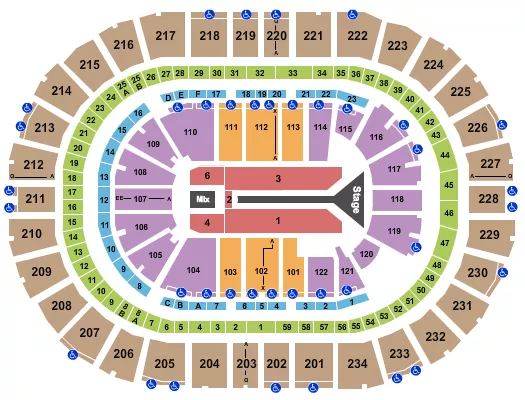 MAROON5 Seating Map Seating Chart