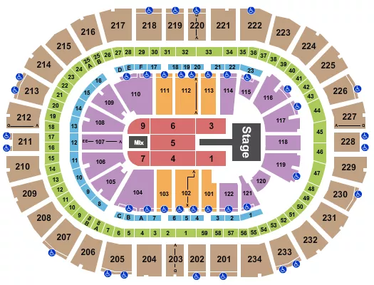 MEGHAN TRAINOR Seating Map Seating Chart