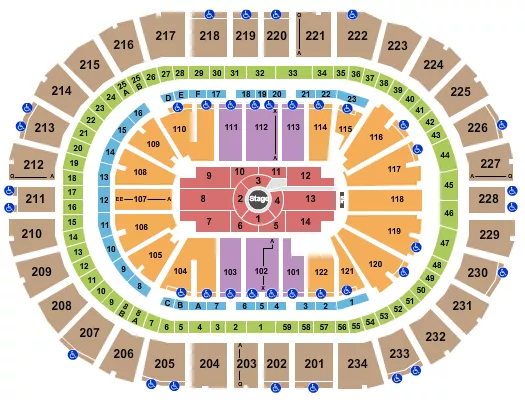 NATE BARGATZE Seating Map Seating Chart