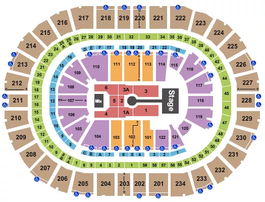 PAT MCAFEE Seating Map Seating Chart
