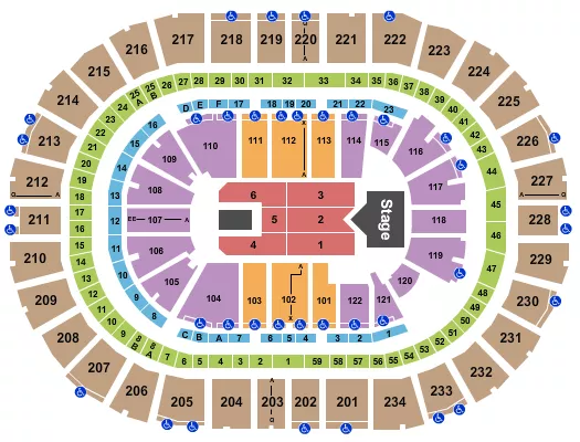 RASCAL FLATTS Seating Map Seating Chart