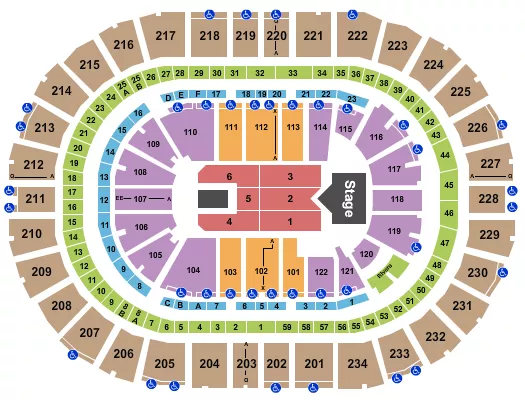 RASCAL FLATTS Seating Map Seating Chart