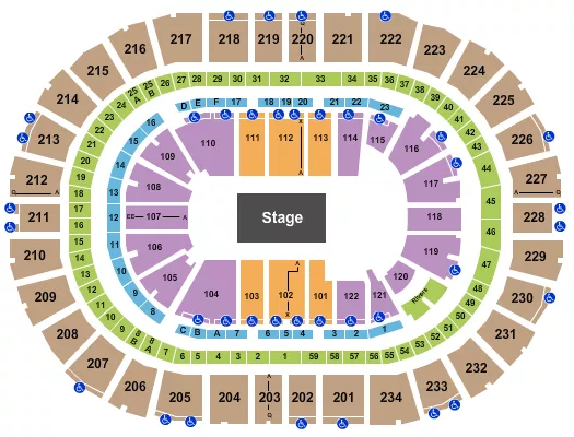 RINGLING BROS Seating Map Seating Chart