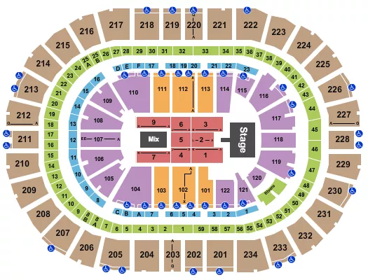SMASHING PUMPKINS Seating Map Seating Chart