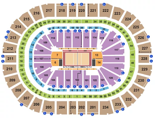 VOLLEYBALL Seating Map Seating Chart