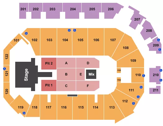 LUKE BRYAN Seating Map Seating Chart