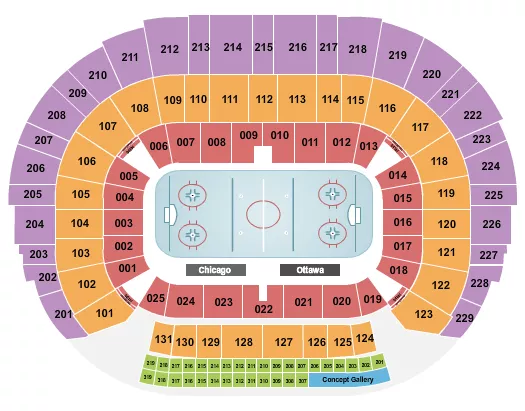 HOCKEY Seating Map Seating Chart