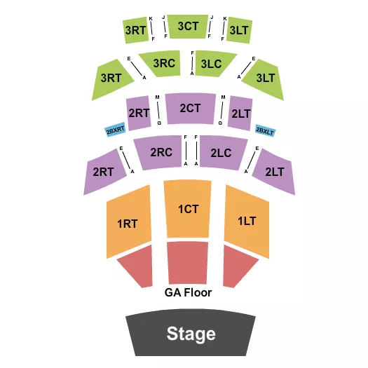 ENDSTAGE GA FLOOR Seating Map Seating Chart