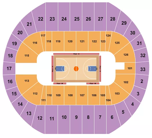 BASKETBALL GLOBETROTTERS Seating Map Seating Chart