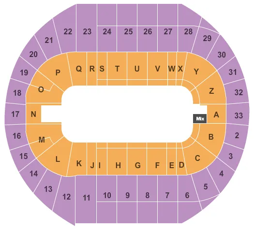 MONSTER JAM Seating Map Seating Chart