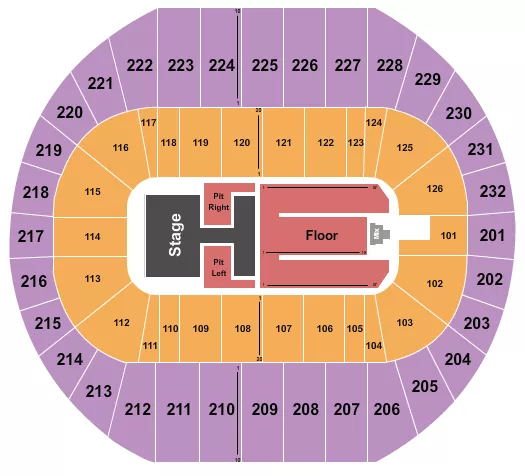 OLD DOMINION Seating Map Seating Chart