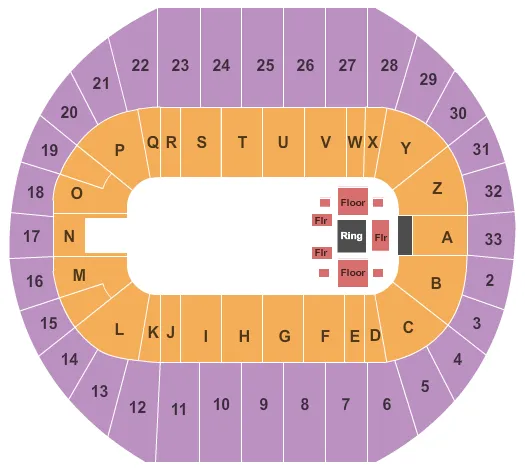 WWE Seating Map Seating Chart