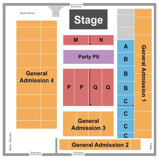PACIFIC STEEL RECYCLING FOUR SEASONS ARENA ENDSTAGE GA1 4 Seating Map Seating Chart