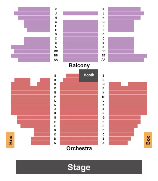 PALACE THEATRE NH END STAGE Seating Map Seating Chart