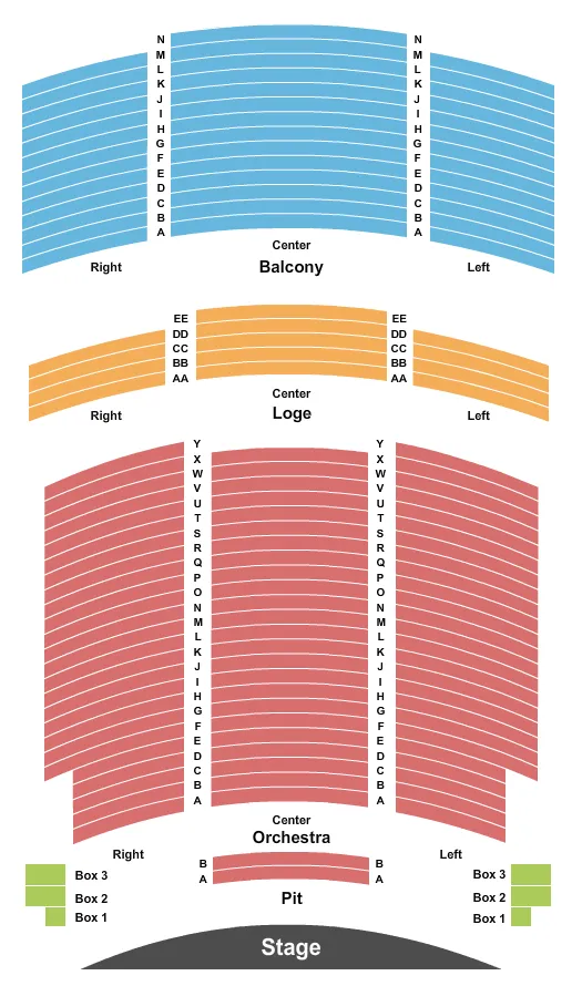 PALACE THEATRE PA MASTER CHEF JUNIOR LIVE Seating Map Seating Chart