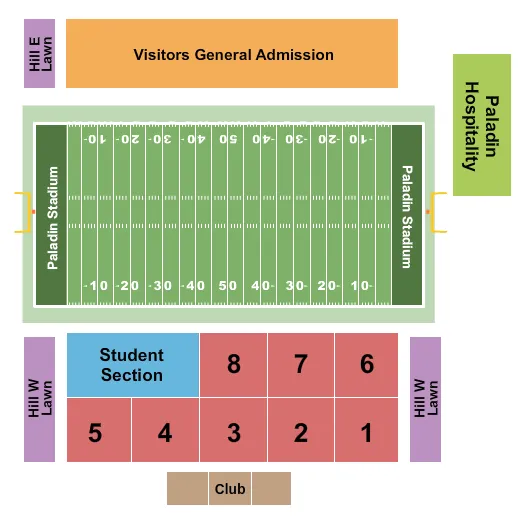 FOOTBALL Seating Map Seating Chart