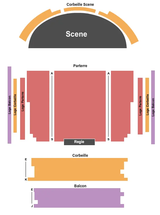 END STAGE Seating Map Seating Chart
