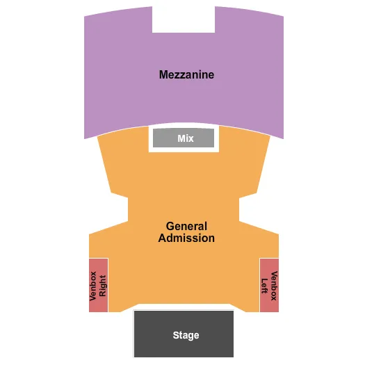 GA FLOOR MEZZ VENBOX Seating Map Seating Chart