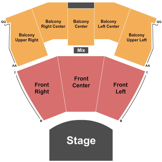 END STAGE Seating Map Seating Chart