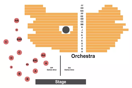 PALOS VERDES PERFORMING ARTS NORRIS THEATRE ENDSTAGE TABLES Seating Map Seating Chart