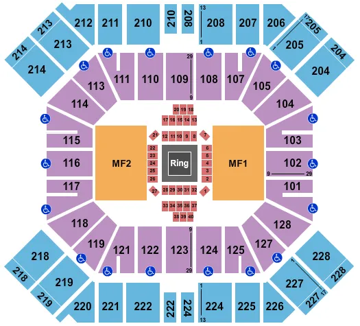 BOXING Seating Map Seating Chart