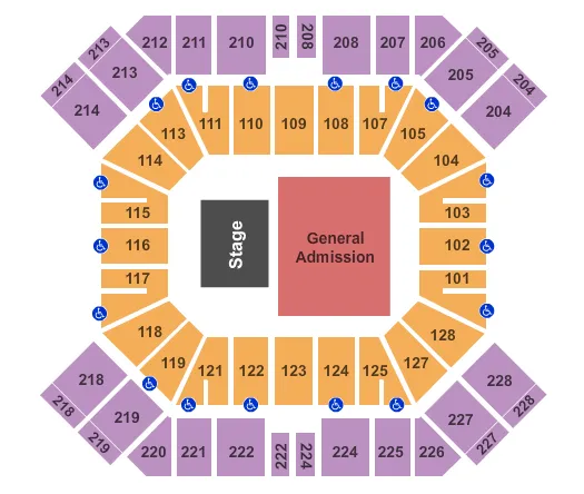 END STAGE GA Seating Map Seating Chart