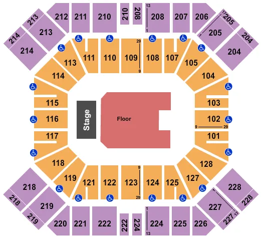 ENDSTAGE 3 Seating Map Seating Chart