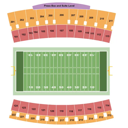 FOOTBALL Seating Map Seating Chart