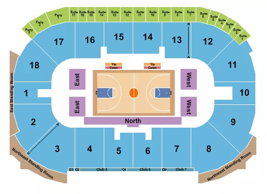 BASKETBALL 2 Seating Map Seating Chart