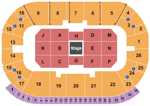 CENTER STAGE Seating Map Seating Chart
