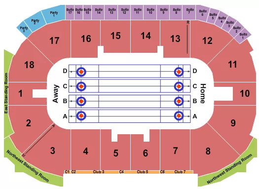 CURLING Seating Map Seating Chart