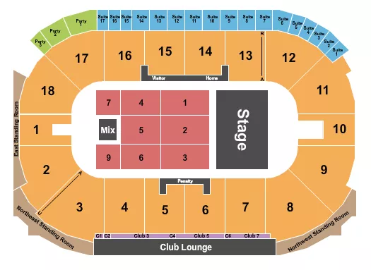 ENDSTAGE 2 Seating Map Seating Chart