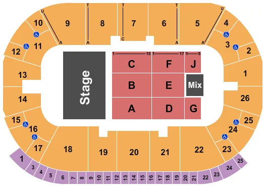 SHREYA GHOSHAL Seating Map Seating Chart