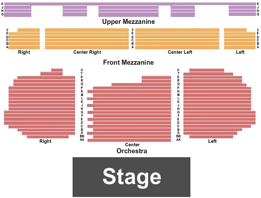 END STAGE Seating Map Seating Chart
