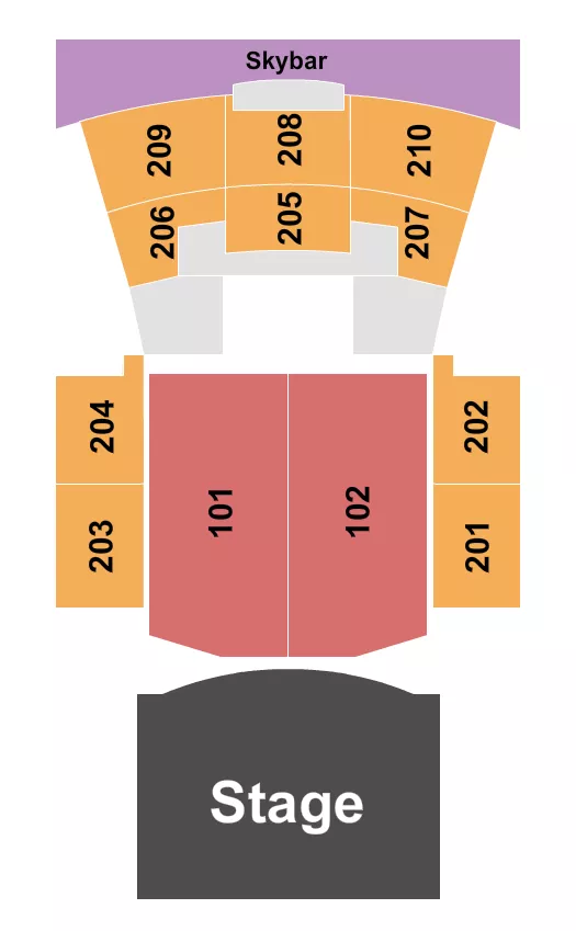 PARAMOUNT THEATRE HUNTINGTON ENDSTAGE 3 Seating Map Seating Chart