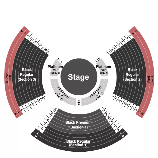 PARANORMAL CIRQUE STATIC Seating Map Seating Chart