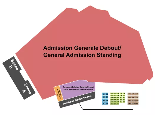 PARC JEAN DRAPEAU WARPED TOUR Seating Map Seating Chart