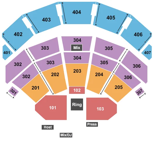 BOXING Seating Map Seating Chart