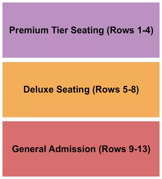 PARK THEATRE WINNIPEG GA PREM DELUXE Seating Map Seating Chart