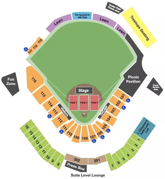 COMEDY Seating Map Seating Chart
