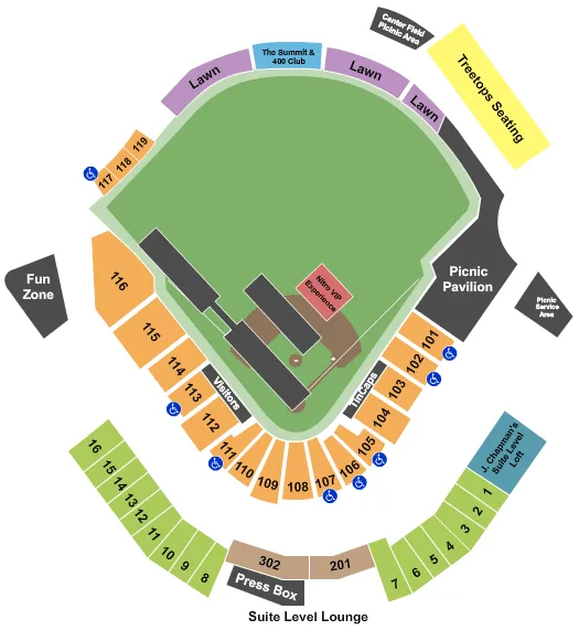 NITRO CIRCUS Seating Map Seating Chart