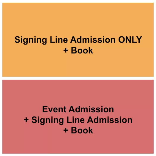 BOOK SIGNING Seating Map Seating Chart
