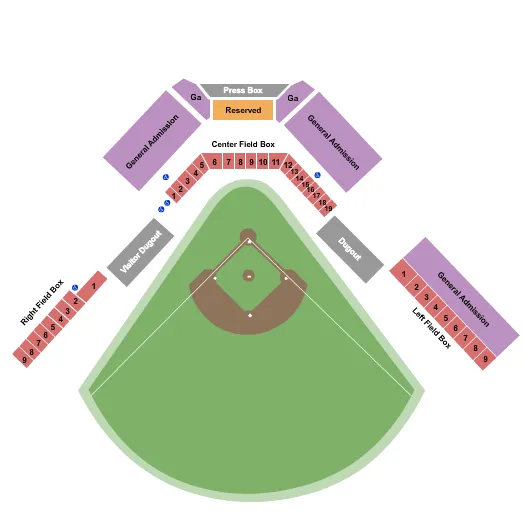 BASEBALL Seating Map Seating Chart